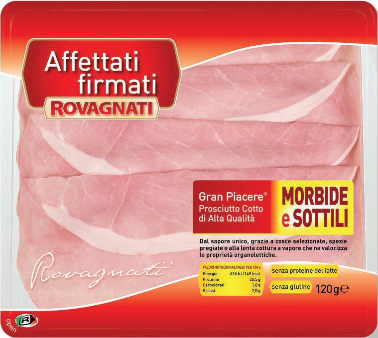 Prosciutto Cotto Senza Polifosfati Aggiunti Rovagnati Cod. 2491